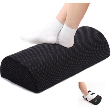 Repose-pieds ergonomique sous bureau, mousse haute densité, amélioration posture/stress