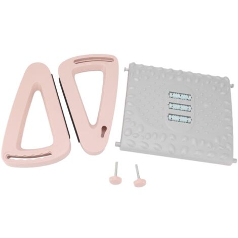 Repose-pieds ergonomique sous le bureau, 6 hauteurs réglables, avec texture de massage et rouleau pour bureau rose