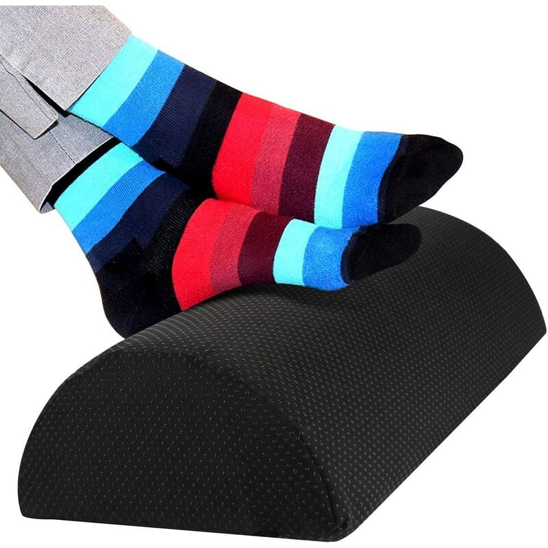 Mowze - Repose-pieds Guiffly sous le bureau, coussin de repose-pieds ergonomique avec éponge haute densité, coussin de pied pour une posture