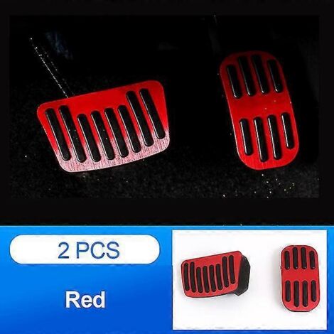 Repose-pieds, pédales d'accélérateur et de frein en aluminium pour Toyota C, HR, AX10 et AX50 (2016-2022) - Accessoires - Lot de 2 (rouge)