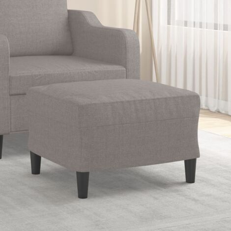 Repose-Pieds pour Salon ou Chambre - Tabouret Pouf Taupe 60x50x41 cm Tissu BV739812 - BonneVie