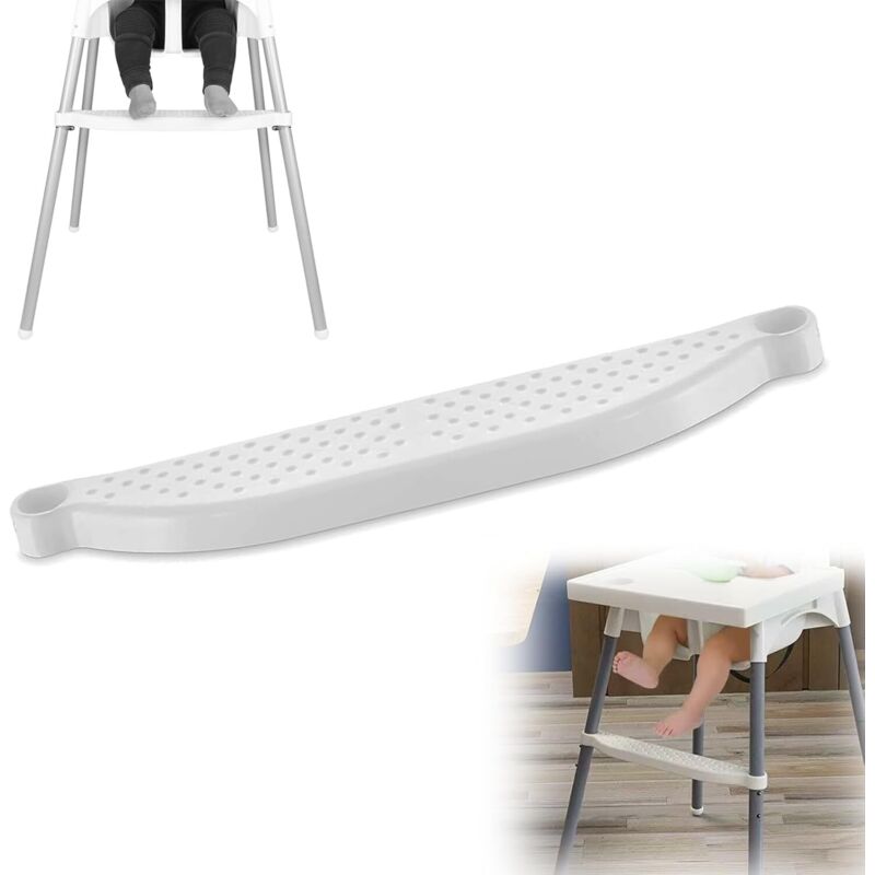 Repose-Pieds Réglable Antidérapant pour Chaise Haute Bébé - Plastique Léger avec Anneaux en Caoutchouc - Compatible Antilop