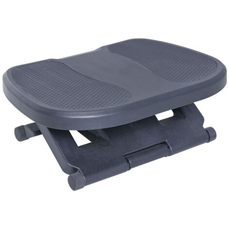 Repose-pieds réglable hauteur - Silicone noir - Dimensions 45x34x10-16.5cm - Pour assise ergonomique - Bureau/confort