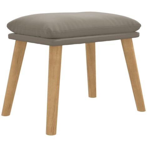 Repose-pieds tabouret 45 x 29,5 x 35 cm en velours gris DEC030217