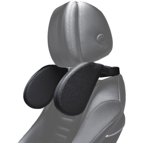 Repose tête confort ajustable pour voiture – Housse simili cuir – Dimensions 35x23x14 cm – Installation facile sur appui-tête – Self Confort