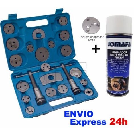 REPOSICIONADOR DE PISTONES DE FRENO 23 PIEZAS-RETRACTOR + LIMPIAFRENOS 500ML