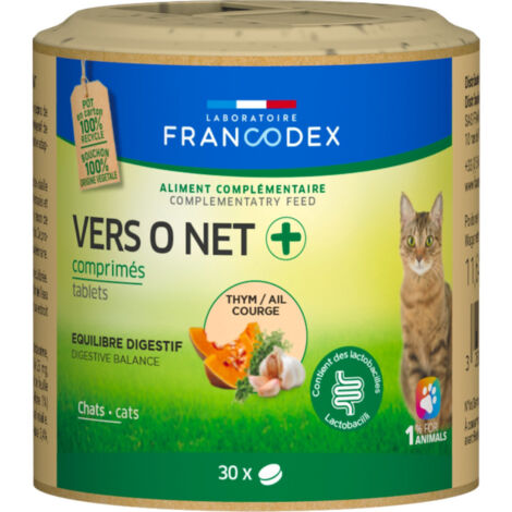 Repoussez les parasites 30 comprimés pour chat - Francodex - Multicolor