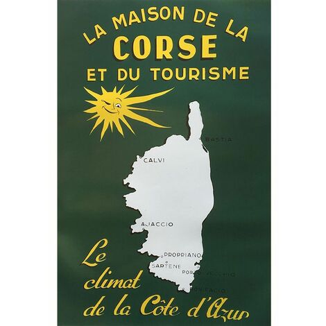 Reproduction d'affiche ancienne Corse de L-Guerin