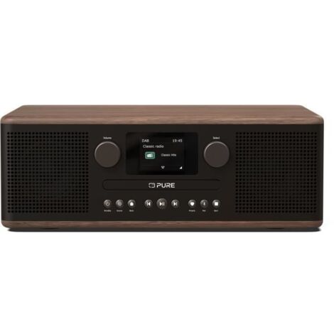 Reproductor de CD y radio digital - PURE - Classic C-D6 - Café Negro/Nuez