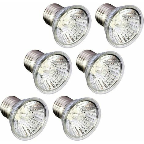 Reptile Lamp Tortoise Bulb Basking UV Bulbs Heating Lamp Bulb for Reptiles Aquarium Tortoise Lizard Snake, 6 Pack 75W UVA UVB