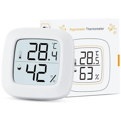 Reptile Tank Thermometer, High Accuracy Digital Display Reptile Terrarium Thermometer Hygrometer for Pet Rearing Box, wiht Double Sided Tape