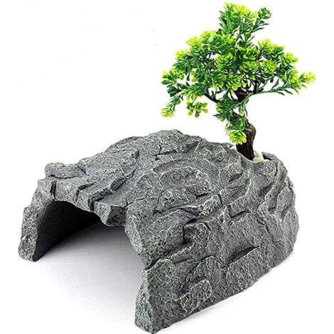 Reptilienversteck, Schildkrötenkäfig, künstliche Pflanze, befeuchtetes Habitat D