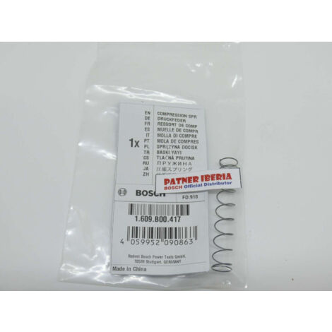 Repuesto original BOSCH 1609B00417  Muelle de compresión