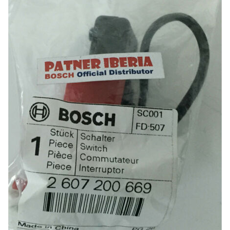Repuesto original BOSCH 2607200669  Interruptor para modelos GST