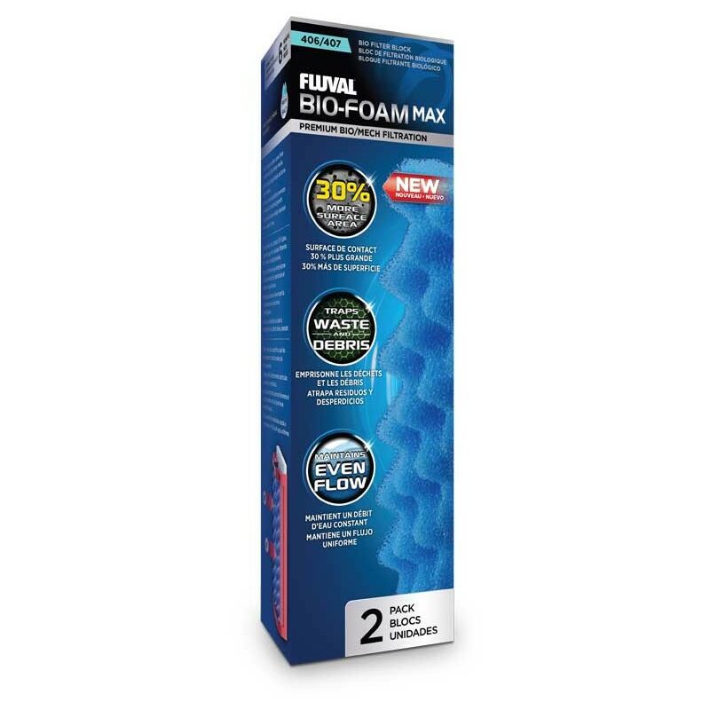 

Repuesto para Filtros Externos de Acuario Fluval Bio Foam Azul 407 2 uds para modelos 407