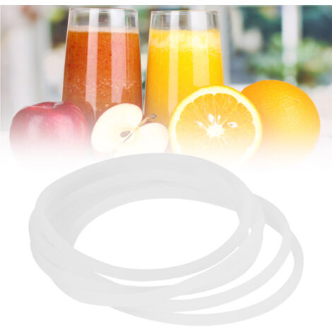 [Repuestos de cocina] Juego de 6 juntas tóricas para batidoras Magic Bullet de cuchillas planas/cruzadas, fácil instalación, color blanco, 3,3 mm de altura.