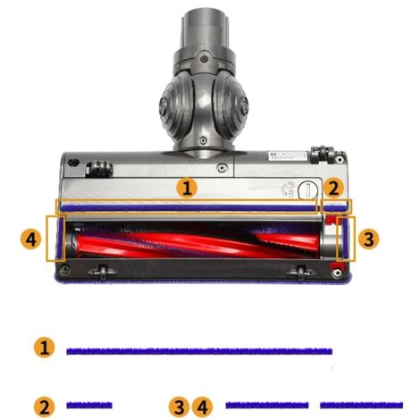 Repuestos para aspiradora Dyson V6 (4 piezas): Tiras de felpa suave