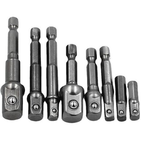 Repuestos para el juego MC de 8 piezas que incluye destornillador, llave inglesa, varilla de extensión de acero cromo-vanadio, vástago hexagonal, juego de brocas y adaptador de enchufe duradero para p