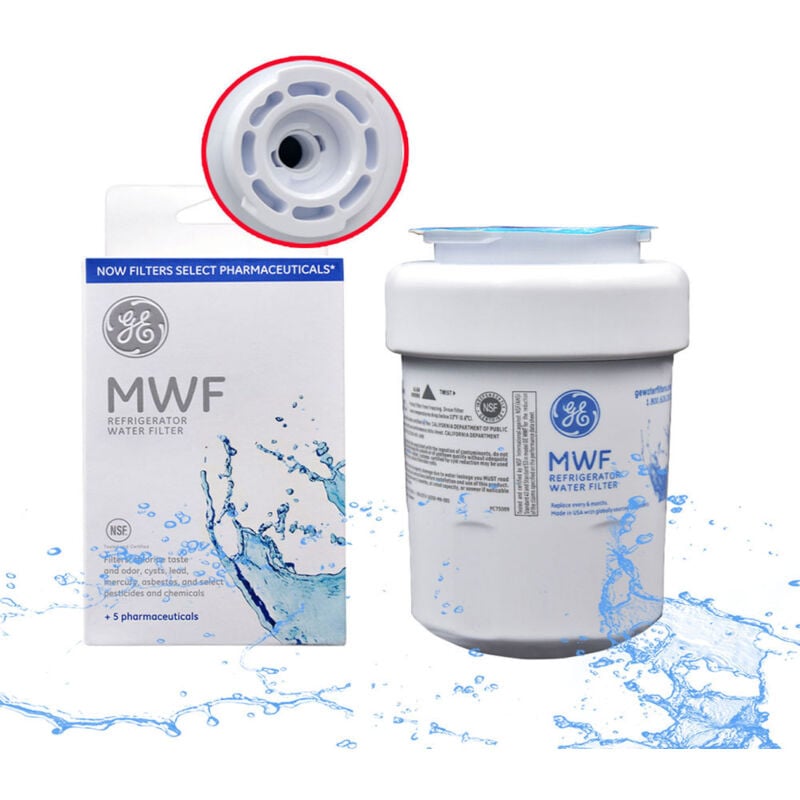 Repuestos para refrigerador, filtro de agua para refrigerador MWF, filtro de agua para refrigerador