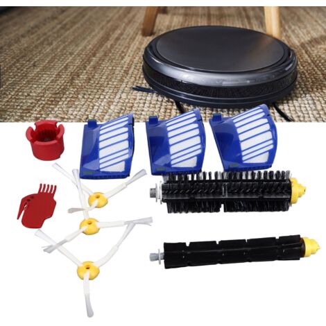 Repuestos y accesorios para aspiradoras robot de las series 600/500, plástico azul, 227 g, con 2 cepillos giratorios, 3 filtros, 3 cepillos laterales y 2 accesorios de limpieza.