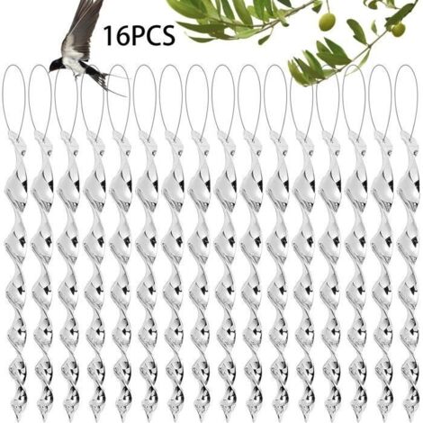 Répulsif à Oiseaux, Épouvantail Girouette Anti-Corbeaux, avec Bâton Réfléchissant Spirale pour Jardin et Cour.