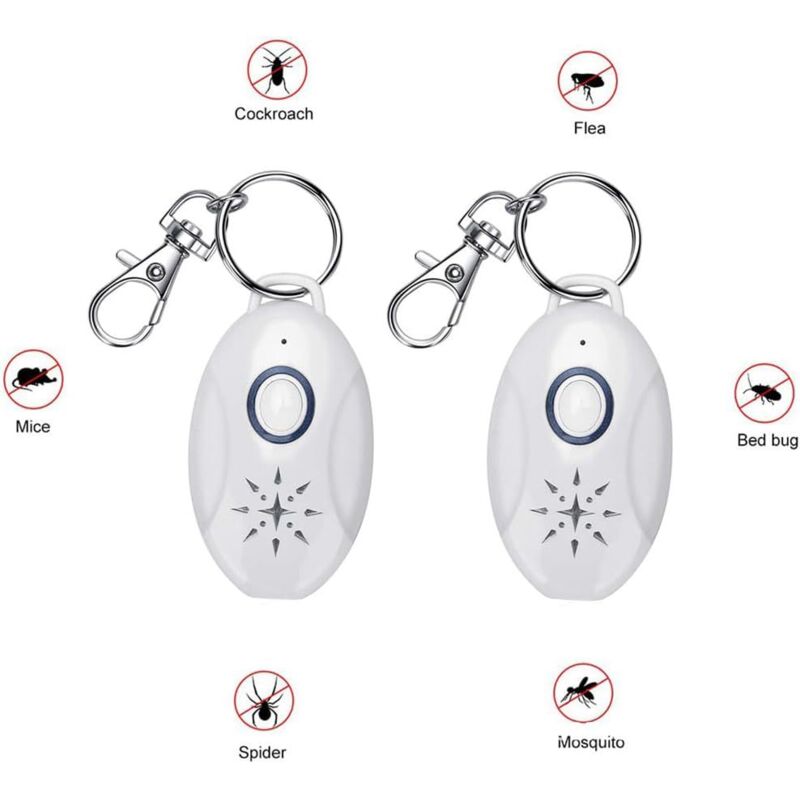 Répulsif à puces ultrasonique portable anti-moustiques électronique non toxique rechargeable par USB, répulsif anti-insectes pour chiens, chats 2