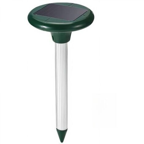 Répulsif à rats vert, 1531,7 cm, à énergie solaire LED, ultrasonique, carré, à fixer au sol, répulsif à rats et serpents.