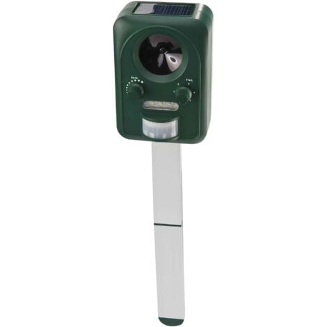 GENIUS IDEAS Répulsif à ultra son solaire avec détecteur de mouvement et flash