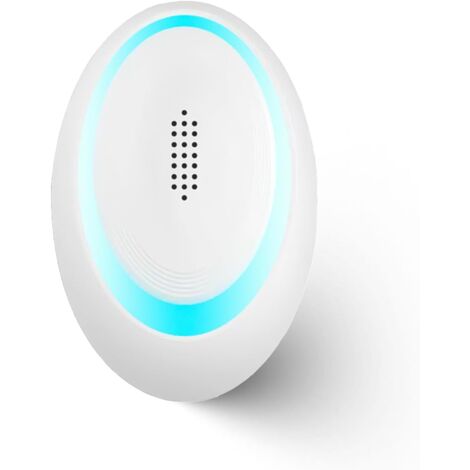 Répulsif à ultrasons électronique à brancher - Répulsif anti-moustiques d'intérieur puissant - Idéal pour les insectes, moustiques, cafards, mouches, fourmis - Blanc