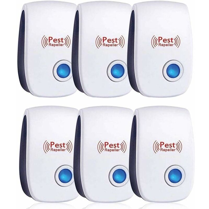 Treetalk - Répulsif à ultrasons, lot de 6 souris à ultrasons, souris à ultrasons et rat efficace contre les souris, les rats, les mouches, les