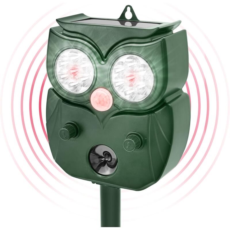 Ugreat - Répulsif à ultrasons pour animaux de sécurité pour chien de garde en extérieur, répulsif à ultrasons pour rongeurs, protection étanche
