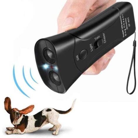 Répulsif à ultrasons pour chien, anti-aboiement électronique, outil de dressage, anti-aboiement, répulsif sonique pour chien, noir