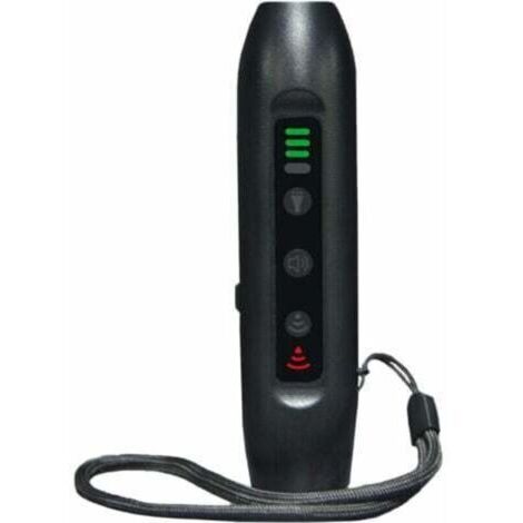 [Répulsif à Ultrasons pour Chien] Portable Rechargeable Noir avec Torche LED à 3 Modes, Dresseur Ultrason Haute Luminosité 10M Control