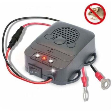 Répulsif à ultrasons pour voiture, répulsif électronique contre les rats avec lumières stroboscopiques à LED pour voiture, grange et cuisine.