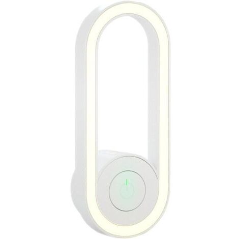 Répulsif anti-moustiques électrique, anti-parasites pour la maison et la chambre à coucher, dernière conversion de fréquence, ultrasons avec veilleuse LED, veilleuse anti-moustiques-Blanc