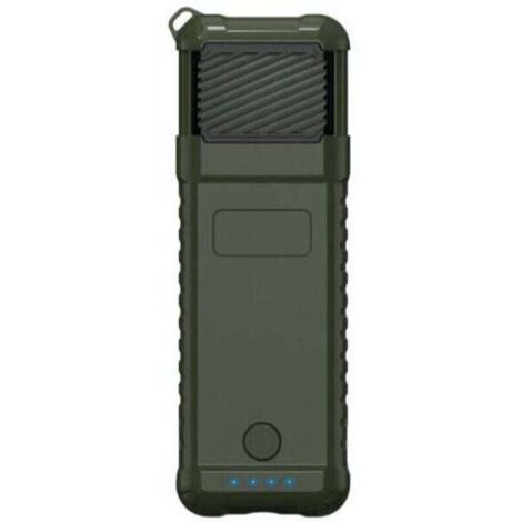 Répulsif anti-moustiques électrique portable, protection extérieure contre les moustiques, batterie externe de 9600 mAh, température de chauffe de 130 à 165 °C, idéal pour le camping et la randonnée.