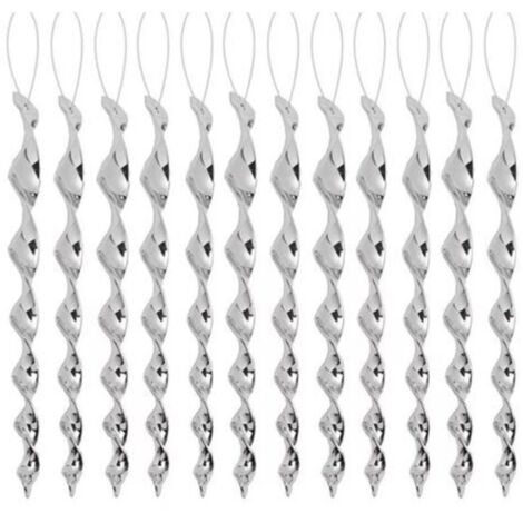 Répulsif anti-oiseaux réfléchissant en spirale – Lot de 12 unités argentées pour balcon, efficace contre pigeons et oiseaux