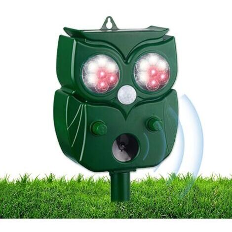 Repulsif Chat Exterieur, Répulsif Chat Ultrason 5 Modes Réglable, Repulsif Chat Solaire, Répulsif Animaux, Répulsif Ultrason Anti Rongeurs, pour Chien, Chat, Lapins, Renards