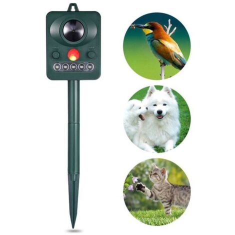 Répulsif Chat Exterieur, Ultrason Chat, Repulsif Chien, Charge Solaire,Chargement Usb Prévenir Les Chiens Et Les Chats, Les Oiseaux, Pour Jardins, Champs, Pépinières