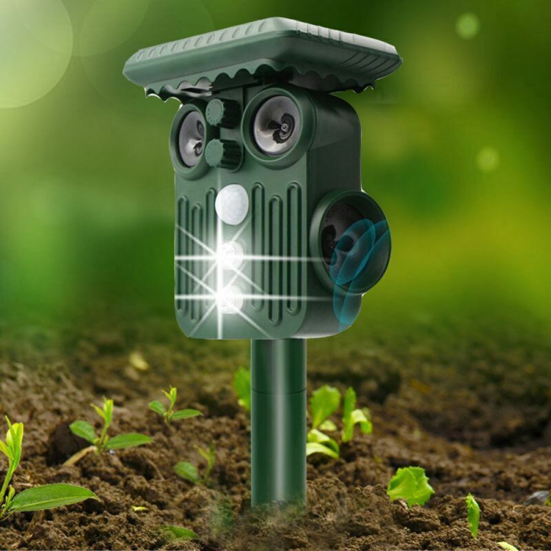 Start - Repulsif Chat Exterieur Ultrason- Solaire Répulsif Chat Exterieur Sensibilité et Fréquence Réglable Ultrason Chat pour Repousser Animaux