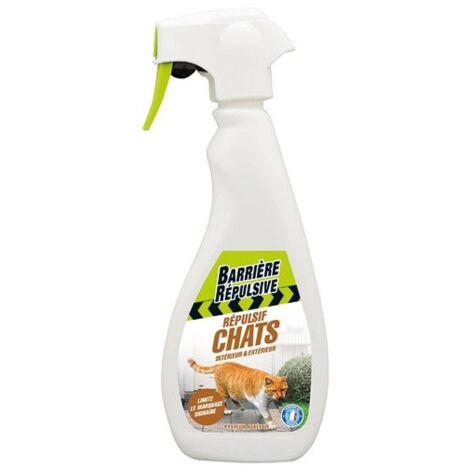 Répulsif chat intérieur et extérieur 500ml – À base de géraniol – Efficace jusqu'à 15 jours – Protection des zones sensibles - PAE 500 ML