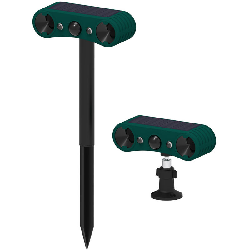 Répulsif Chat Ultrason, , Répulsif Chat Exterieur Étanche avec Lumière LED et Détecteur de Mouvement, Répulsif Animaux pour Anti Chats Chiens Souris