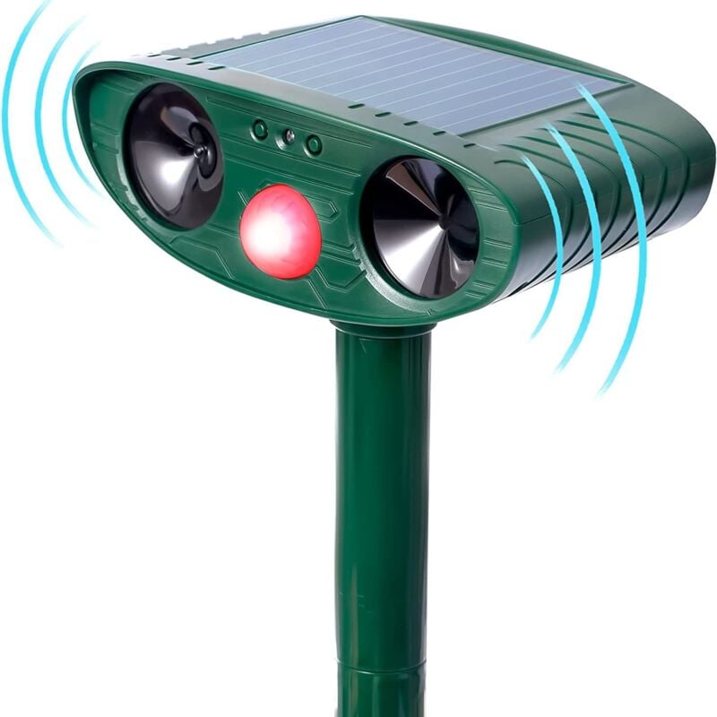 Répulsif Chat Ultrason, Répulsif Chat Exterieur, Répulsif pour Chats Solaire, répulsif à ultrasons avec Détecteur de Mouvement pour Jardin Cour