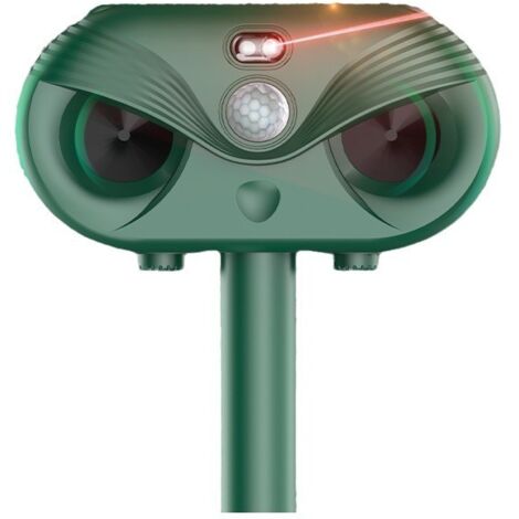 Répulsif Chat Ultrason, Solaire Effaroucheur Oiseaux Exterieur, Charge USB, Repulsif pour Animaux à Ultrasons, Rats, Chiens, Oiseaux, Renards