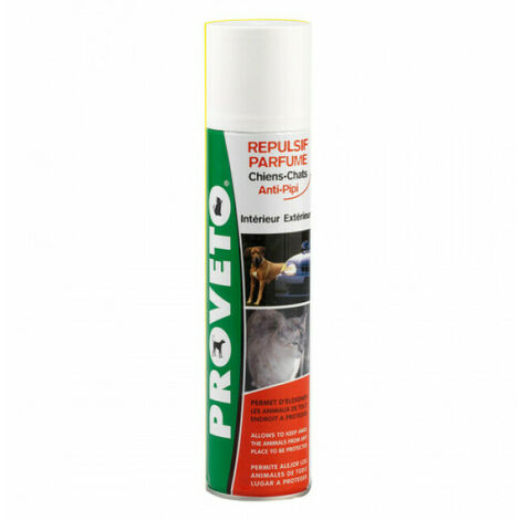 Répulsif intérieur et extérieur pour chien et chat Provéto aérosol 400 ml