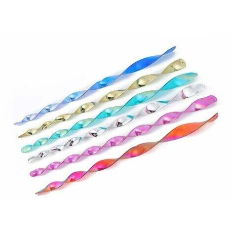 Repulsif Oiseaux, 12 Pièces Epouvantail Oiseaux Effaroucheur Oiseaux Spirale Vent Réfléchissant Spirale Rotatif Répulsif pour Effrayer Les Oiseau, 6 Couleurs (30CM)
