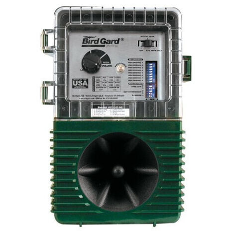 Répulsif pro pour pigeons – Émet des cris d'oiseaux prédateurs – Programmable – Protection jusqu'à 0,6 hectares – Satenco - WK0033-35