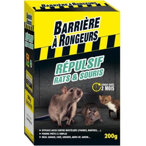 Répulsif Rats & Souris - Barriere a Rongeurs - Poudre 200 g