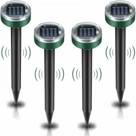 Répulsif solaire à ultrasons pour rats, 4 pièces, Anti-rongeur, étanche IP65, répulsif pour rats de jardin