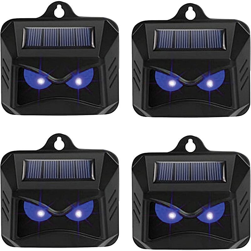 Répulsif Solaire pour Animaux Sauvages, 4 Répulsifs Efficaces avec Lumière led Bleue pour Jardin